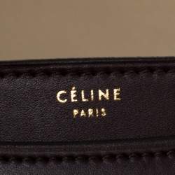 Pre Owned Celine Dark Burgundy Leather Large Case Chain Flap Shoulder Bag