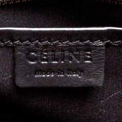 Pre Owned Celine Green/Black Leather Nano Luggage Tote