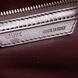 Pre Owned Celine Multicolor Python,Suede and Leather Mini Luggage Tote