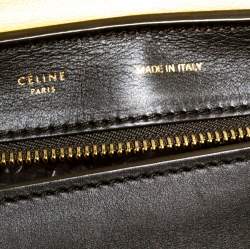 Pre Owned Celine Multicolor Leather and Suede Medium Trapeze Top Handle Bag