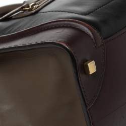 Pre Owned Celine Tri Color Leather Mini Luggage Tote