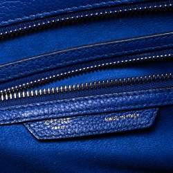 Pre Owned Celine Blue Leather Mini Luggage Tote