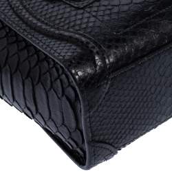 Pre Owned حقيبة سيلين نانو لاغيدج جلد و جلد ثعبان ثلاثي اللون