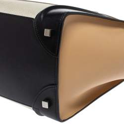 Pre Owned Celine Multicolor Leather and Canvas Mini Luggage Tote