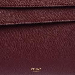 Pre Owned Celine Red Leather Micro Belt Top Handle Bag