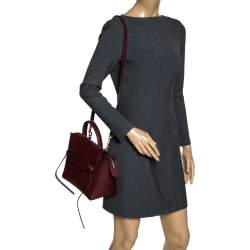 Pre Owned Celine Red Leather Micro Belt Top Handle Bag