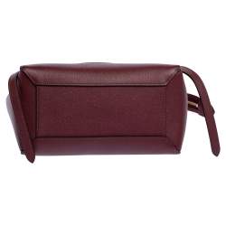 Pre Owned Celine Red Leather Micro Belt Top Handle Bag