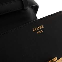 Pre Owned Celine Black Leather Small Box Bag