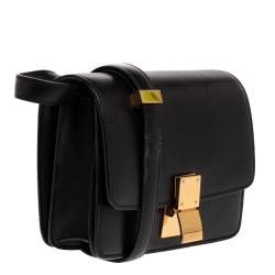 Pre Owned Celine Black Leather Small Box Bag
