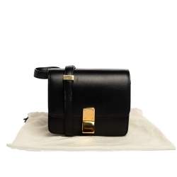 Pre Owned Celine Black Leather Small Box Bag