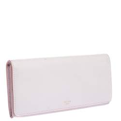 Celine Pink Leather Flap Continental Wallet