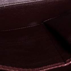 Pre Owned Celine Burgundy Python Micro Luggage Tote