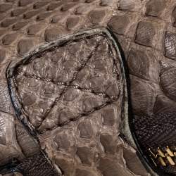 مملوكة مسبقًا Celine Grey Python Micro Luggage Tote