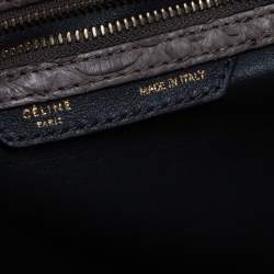 مملوكة مسبقًا Celine Grey Python Micro Luggage Tote