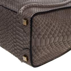 مملوكة مسبقًا Celine Grey Python Micro Luggage Tote