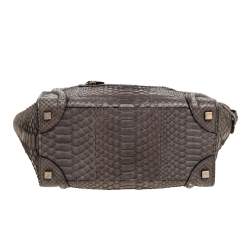 مملوكة مسبقًا Celine Grey Python Micro Luggage Tote