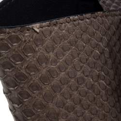 مملوكة مسبقًا Celine Grey Python Micro Luggage Tote