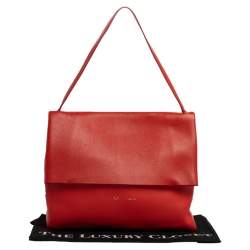 Pre Owned Celine Red Leather All Soft Shoulder Bag