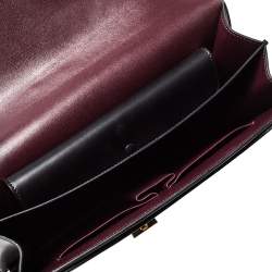 Pre Owned Celine Black Leather Large Case Flap Chain Bag