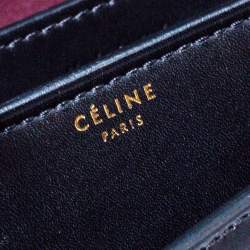 Pre Owned Celine Black Leather Large Case Flap Chain Bag