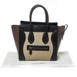 Pre Owned حقيبة سيلين ميكرو لاغيدج جلد ثلاثي اللون