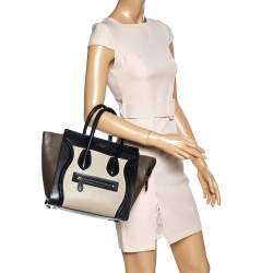 Pre Owned حقيبة سيلين ميكرو لاغيدج جلد ثلاثي اللون