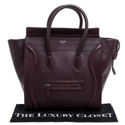 Pre Owned حقيبة يد سيلين ميني لاغيدج جلد برتقالي