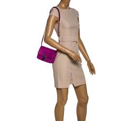 Pre Owned Celine Purple Python Small Classic Box Flap Bag