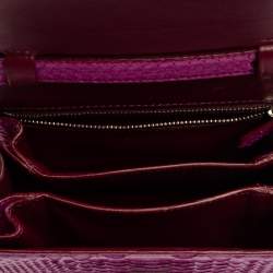 Pre Owned Celine Purple Python Small Classic Box Flap Bag