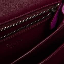 Pre Owned Celine Purple Python Small Classic Box Flap Bag