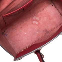 Pre Owned حقيبة يد سيلين لاغدغ نانو جلد حمراء