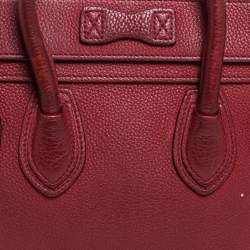 Pre Owned حقيبة يد سيلين لاغدغ نانو جلد حمراء