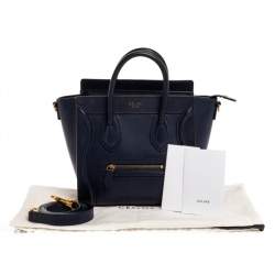 Pre Owned حقيبة سيلين نانو لاغيدج جلد و جلد ثعبان ثلاثي اللون