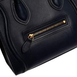 Pre Owned حقيبة سيلين نانو لاغيدج جلد و جلد ثعبان ثلاثي اللون