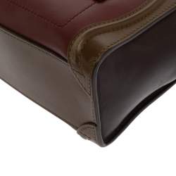 مملوكة مسبقًا Celine Tri Color Leather Nano Luggage Tote