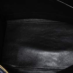 Pre Owned Celine Blue/Black Python and Suede Small Trapeze Top Handle Bag