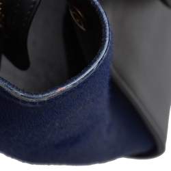 Pre Owned Celine Tri Color Calfhair and Leather Small Trapeze Bag