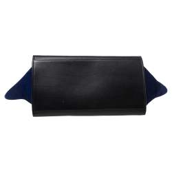 Pre Owned Celine Tri Color Calfhair and Leather Small Trapeze Bag