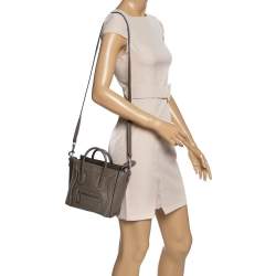 Pre Owned حقيبة يد سيلين لاغدغ نانو جلد كاكية