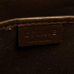 Pre Owned Celine Tri Color Leather Nano Luggage Tote