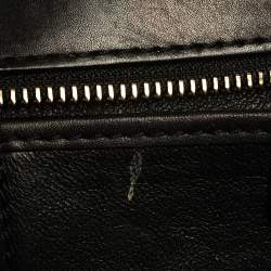 Pre Owned Celine Blue/Black Python/Leather and Suede Nano Luggage Tote