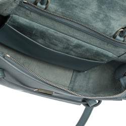 Pre Owned Celine Blue Leather Micro Belt Top Handle Bag