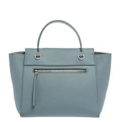 Pre Owned Celine Blue Leather Micro Belt Top Handle Bag