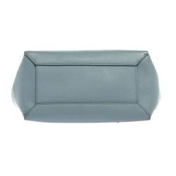 Pre Owned Celine Blue Leather Micro Belt Top Handle Bag