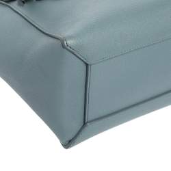 Pre Owned Celine Blue Leather Micro Belt Top Handle Bag