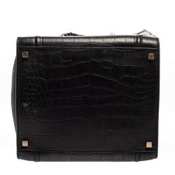 Pre Owned حقيبة يد سيلين ميديوم فانتوم لاغيدج جلد نقش تمساح أسود