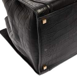 Pre Owned حقيبة يد سيلين ميديوم فانتوم لاغيدج جلد نقش تمساح أسود