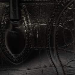 Pre Owned حقيبة يد سيلين ميديوم فانتوم لاغيدج جلد نقش تمساح أسود