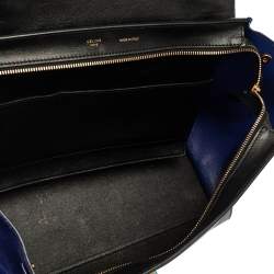 Pre Owned Celine Tri Color Leather and Suede Medium Trapeze Top Handle Bag