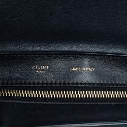 Pre Owned Celine Tri Color Leather and Suede Medium Trapeze Top Handle Bag